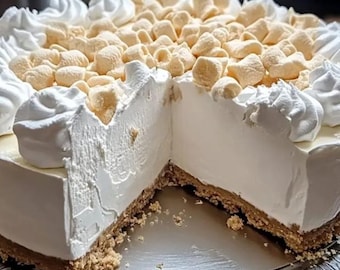Marshmallow Whip Cheesecake Recipe | Fluffy No-Bake Dream Dessert | Printable Digital PDF Download