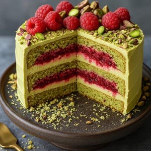 BEST RECIPE For Pistachio Raspberry Cake, easy recipe, dinner recipe, party recipe