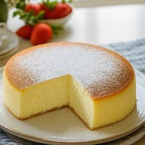 Fluffy Japanese Cheesecake Recipe: Easy Jiggly Dessert (Digital Download)