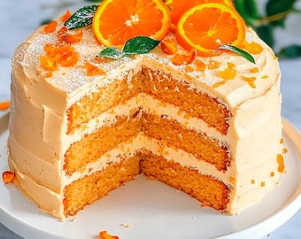 Orange Cake with Zesty Cream Cheese Frosting recipe PDF (Digital Download)