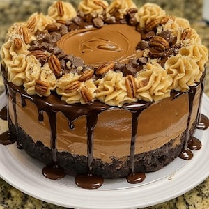 German Chocolate Cheesecake Recipe: Easy Dinner Party Dessert (Digital Download)