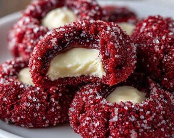 Red Velvet Thumbprint Cookies recipe PDF (Digital Download)