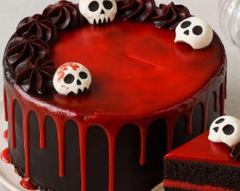 Receta de pastel marmolado espeluznante para Halloween (descarga digital)