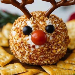 Rudolph Christmas Cheese Ball Recipe: Festive Holiday Appetizer (Digital Download