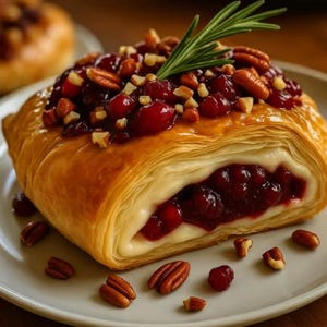 BEST RECIPE For Cranberry Pecan Brie in Flaky Puff Pastry, easy recipe, dinner recipe, party recipe