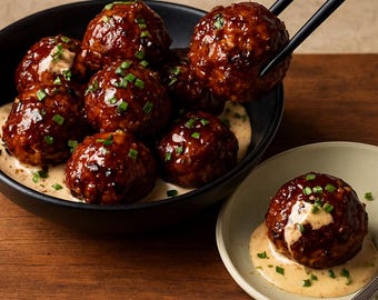 Korean BBQ Meatballs Recipe: Savory, Sweet & Spicy (Digital Download)