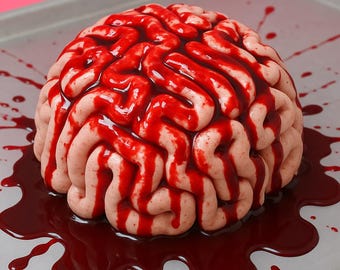 Spooky Brain Layer Cake A Ghoulishly Fun Treat Recipe PDF (Digital Download)