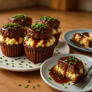 BEST RECIPE For Mini BBQ Bourbon Meatloaf Cups, easy recipe, dinner recipe, party recipe
