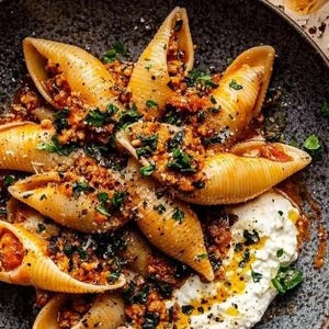 BEST RECIPE For Spicy Unstuffed Shells with Whipped Ricotta, easy recipe, dinner recipe, party recipe