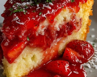 Strawberry Earthquake Cake Recipe PDF (Digital Download)
