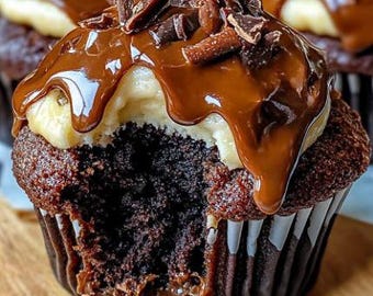 Mouth-Watering Irresistible German Chocolate Cupcakes  Recipe PDF (Digital Download)