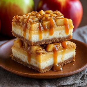 Caramelized Apple Cheesecake Bars Recipe: Easy Fall Dessert (Digital Download)