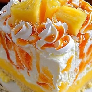 BEST RECIPE For No-Bake Orange Pineapple Cheesecake, easy recipe, dinner recipe, party recipe