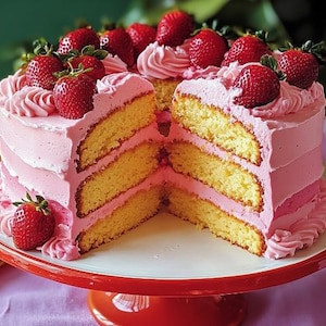 BEST RECIPE For Strawberry Lemonade Cake, easy recipe, dinner recipe, party recipe