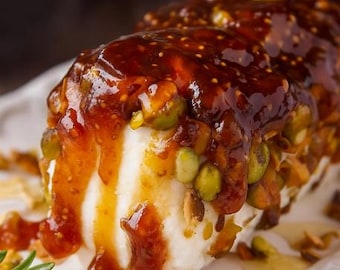 Goat Cheese Appetizer Recipe: Honey, Fig Pistachio (digital