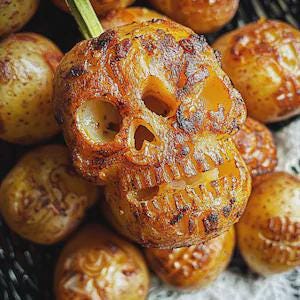 Receta de papas calavera para Halloween (PDF, descarga digital)