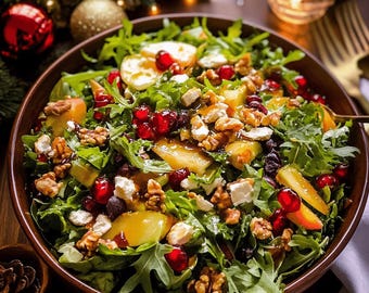 Juicy Christmas Salad with Honey Mustard Dressing recipe PDF (Digital Download)