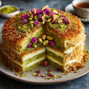Pistachio Knafeh Layer Cake Recipe: Middle Eastern Dessert (Digital Download)