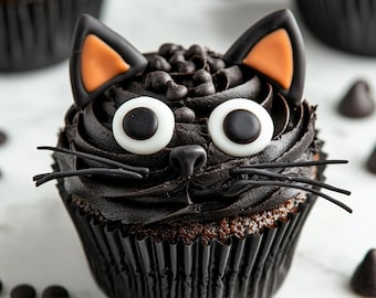 Black Cat Cupcakes Recipe PDF (Digital Download)
