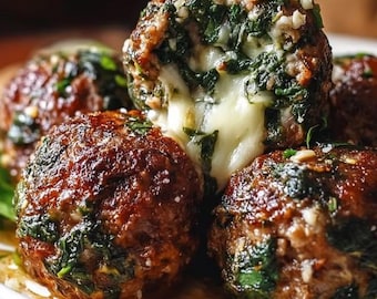 ほうれん草とガーリックのミートボールのレシピ PDF (デジタルダウンロード)