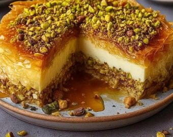 Honey Pistachio Baklava Cheesecake Recipe: Easy Dessert (Digital Download)
