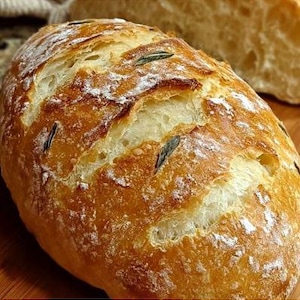Recept voor knapperig Italiaans brood | Zelfgemaakt ambachtelijk rustiek brood | Afdrukbare digitale pdf-download