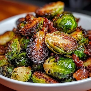 Honey-Glazed Brussels Sprouts with Bacon Recipe (Digital Download)
