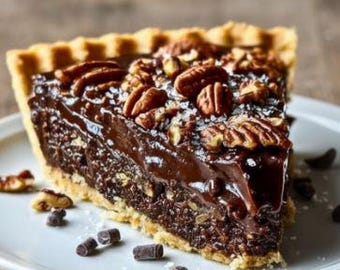 Texas Chocolate Pecan Pie Recipe: Easy Southern Dessert (Digital Download