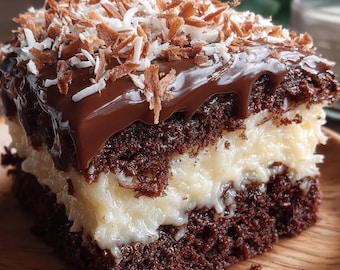 Mounds Poke Cake Recipe: Decadent Coconut Chocolate (Digital Download)