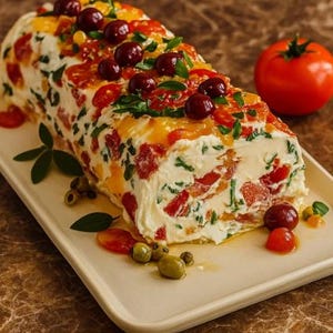 BEST RECIPE For Antipasto Cream Cheese Log, easy recipe, dinner recipe, party recipe
