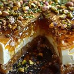 Honey Pistachio Baklava Cheesecake Recipe: Easy Fusion Dessert (Digital Download)