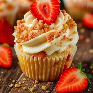 BEST RECIPE For Strawberry Crunch Cupcakes, easy recipe, dinner recipe, party recipe
