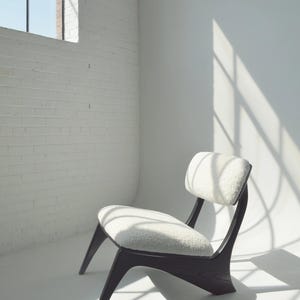 Mid-Century Modern Lounge Chair – Handmade Solid Wood Frame