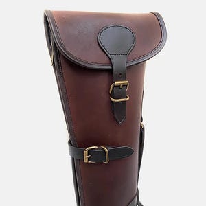 Personalized Leather Shotgun Slip Case Latigo Brown