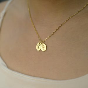 Custom Birth Flower Necklace, Tiny Birth Flower Jewelry, Sterling Silver Necklace, Gift for Her, Family Necklace, Disk Florals Necklace