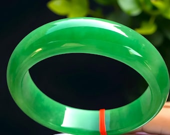 Unisex Real Green Jadeite Jade Bangle |Jade Handmade  Jewelry|Solid Natural Jade Gemstone Bangle Bracelet|Green Jadeite Bangle|Gift For Her