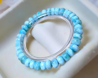 ラリマー ビーズブレスレット ラリマー（ドミニカ産）大粒ラウンド11mm ブレスレット｜天然石ビーズ