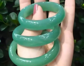 Natuurlijke groene jade edelsteen uniseks armband|Groene jade steen handgemaakte ijs armband|Echte groene jade sieraden|Cadeau voor moeder,