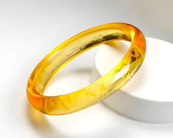 Citrine Quartz Natural Bangle For Women|Yellow Gemstone Bangle Bracelet|Zodiac Citrine Bangle|Handmade Citrine Quartz Jewelry|Gift for Her