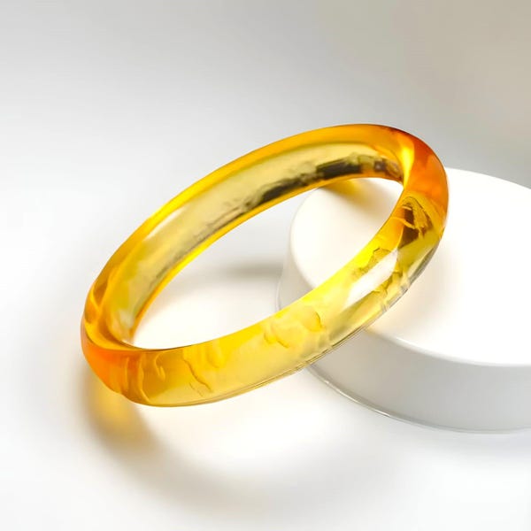 Citrine Quartz Natural Bangle For Women|Yellow Gemstone Bangle Bracelet|Zodiac Citrine Bangle|Handmade Citrine Quartz Jewelry|Gift for Her