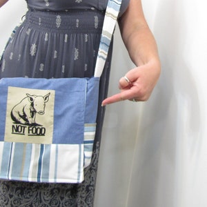 Vegan Patch Messenger Bag Not Food Pig