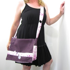 Messenger Crossbody Purple Tie Dye
