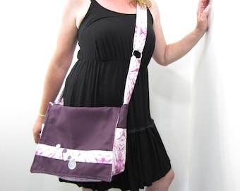 Messenger Crossbody Purple Tie Dye