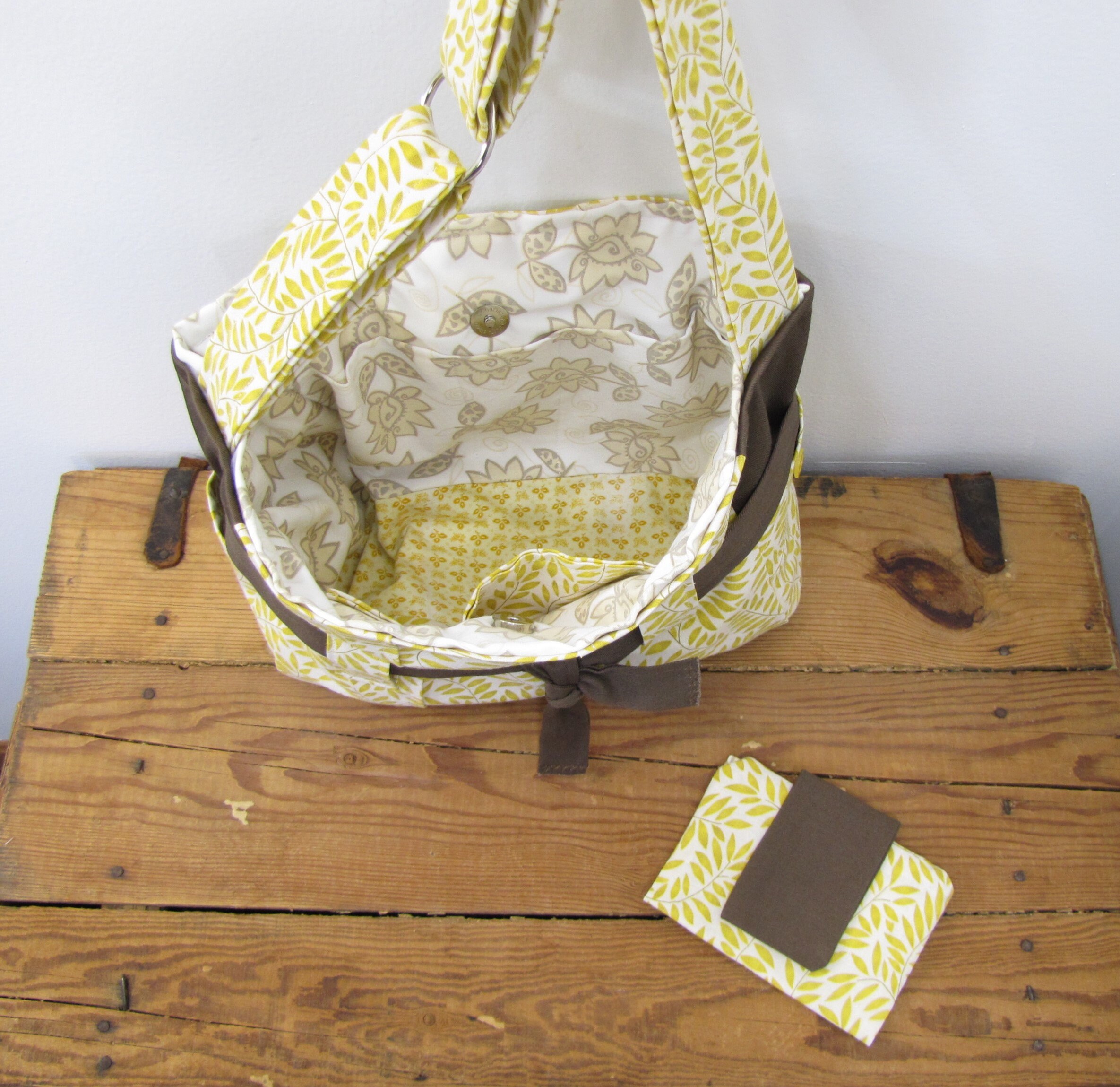Crossbody Yellow Leaves Sash Bag Etsy
