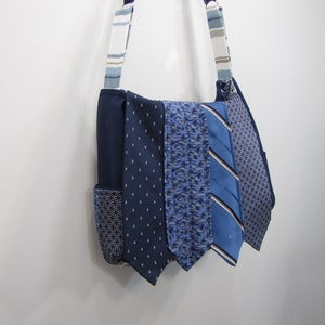 Necktie Messenger Bag Blue School image 5