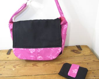 Fuchsia Pink Messenger Bag