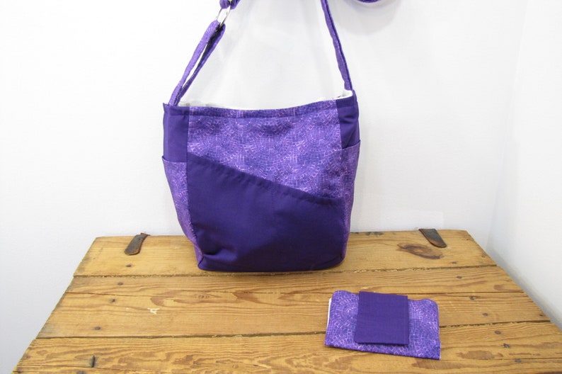 Crossbody Messenger Bag Purple Haze image 8