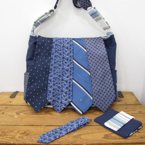 Necktie Messenger Bag Blue School image 2