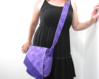 Crossbody Messenger Bag Purple Haze