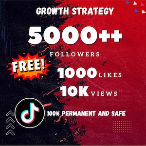 TikTok 5000+ Followers | 100% Safe & Permanent | Fast Delivery | Boost Your TikTok Profile